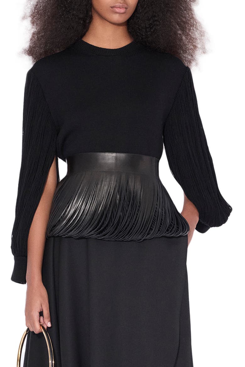Tassel Crewneck, Main, color, NOIR ALAIA