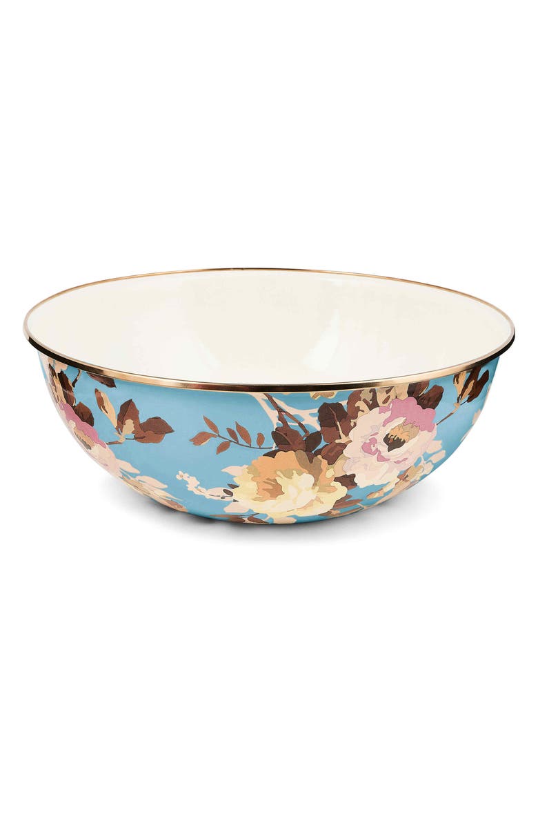 MACKENZIE CHILDS Wild Rose Slate Extra Large Everyday Bowl, Main, color, Blue