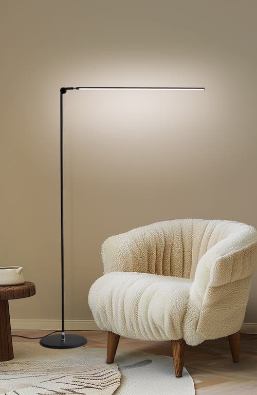 Brightech Libra 54.5' 3-way Dimming Led Floor Lamp With Adjustable Rotating Base In Classic Black