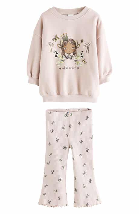 NEXT Kids' Character Graphic Sweatshirt & Flare Leggings Set