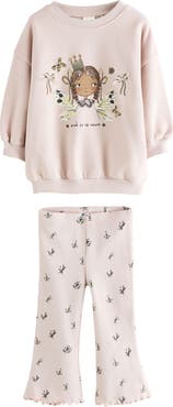 NEXT Kids' Character Graphic Sweatshirt & Flare Leggings Set