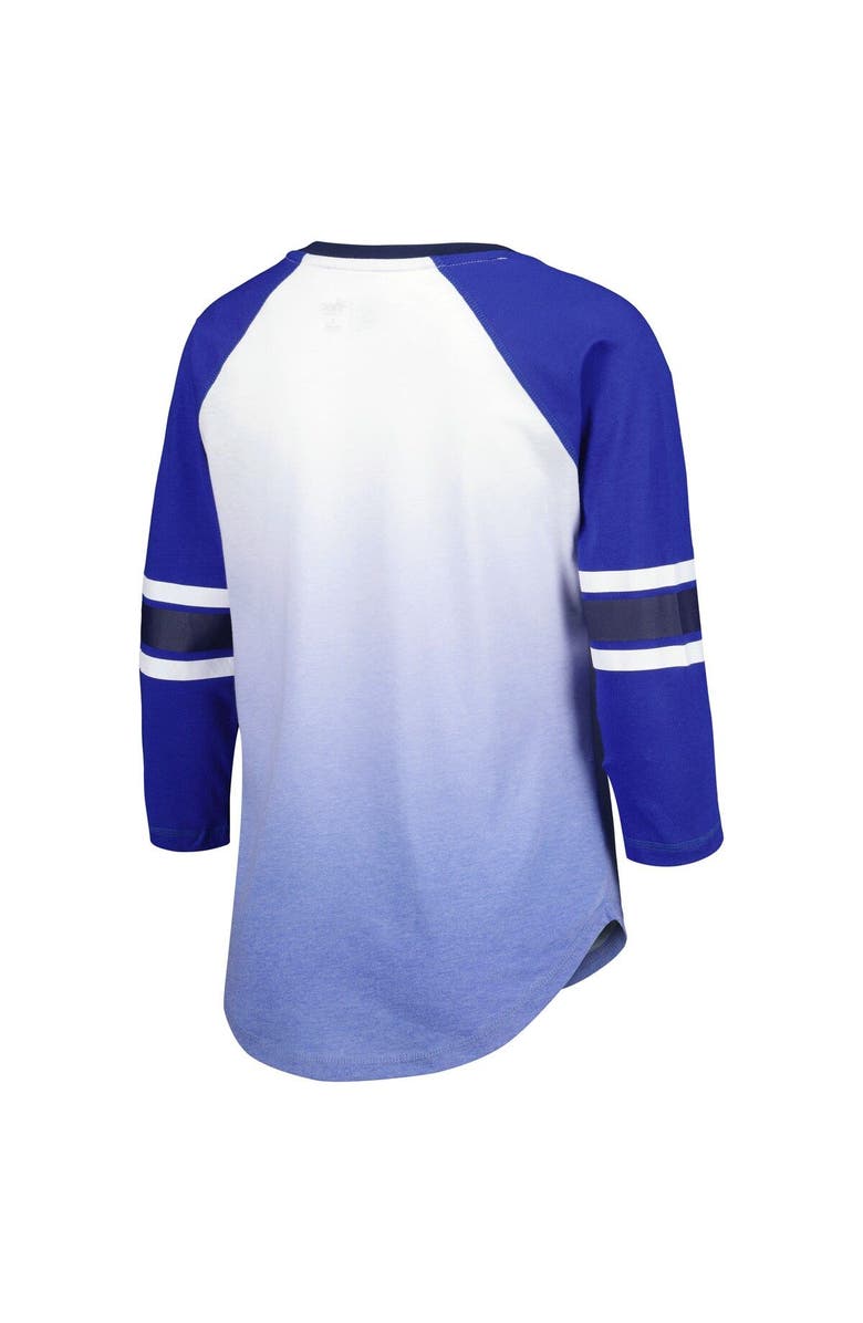 G-III 4HER BY CARL BANKS Women's G-III 4Her by Carl Banks Blue St. Louis Blues Lead Off Tri-Blend Raglan 3/4-Sleeve V-Neck T-Shirt, Alternate, color, Blue