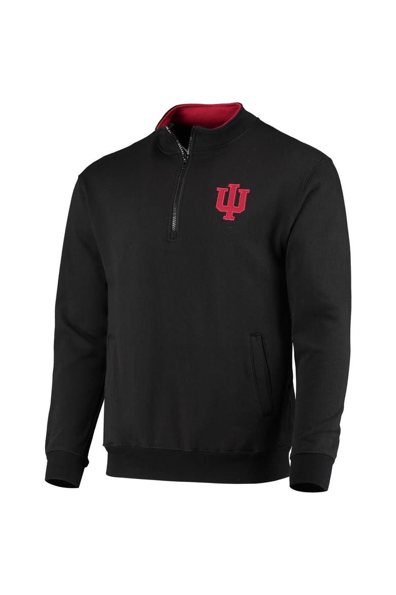 Men's Colosseum Black Indiana Hoosiers Tortugas Logo Quarter-Zip Jacket, Alternate, color, Black