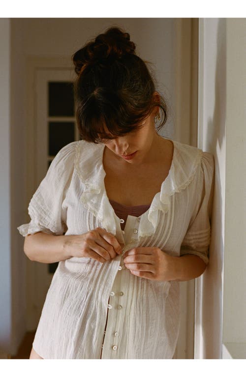 Hatch The Lou Lou Nursing Blouse In White