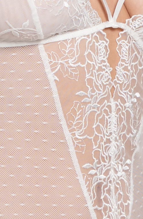 In Bloom By Jonquil Dot Mesh Teddy In White