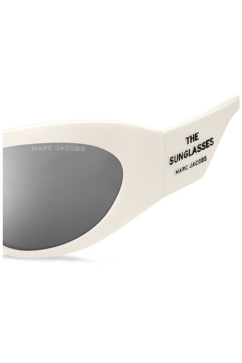 62mm Rectangular Sunglasses, Alternate, color, IVORY/ SILVER SP