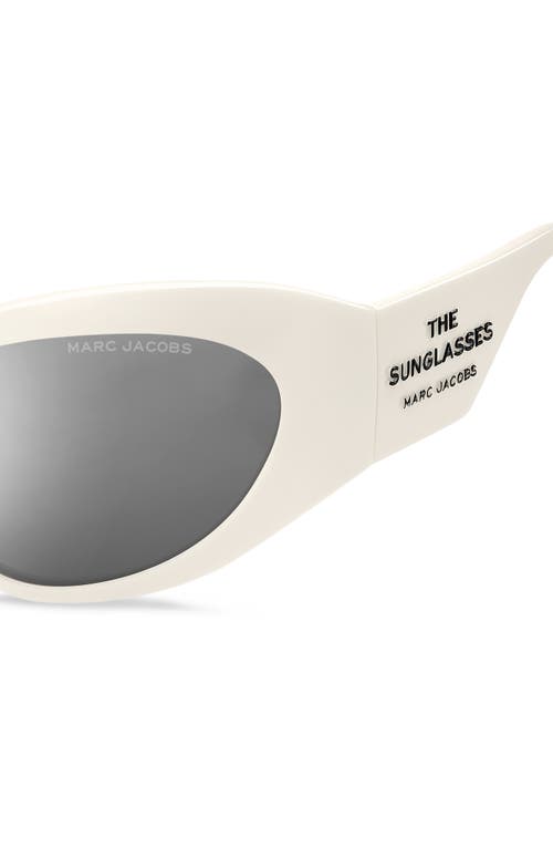 Marc Jacobs 62mm Rectangular Sunglasses In Ivory/silver Sp