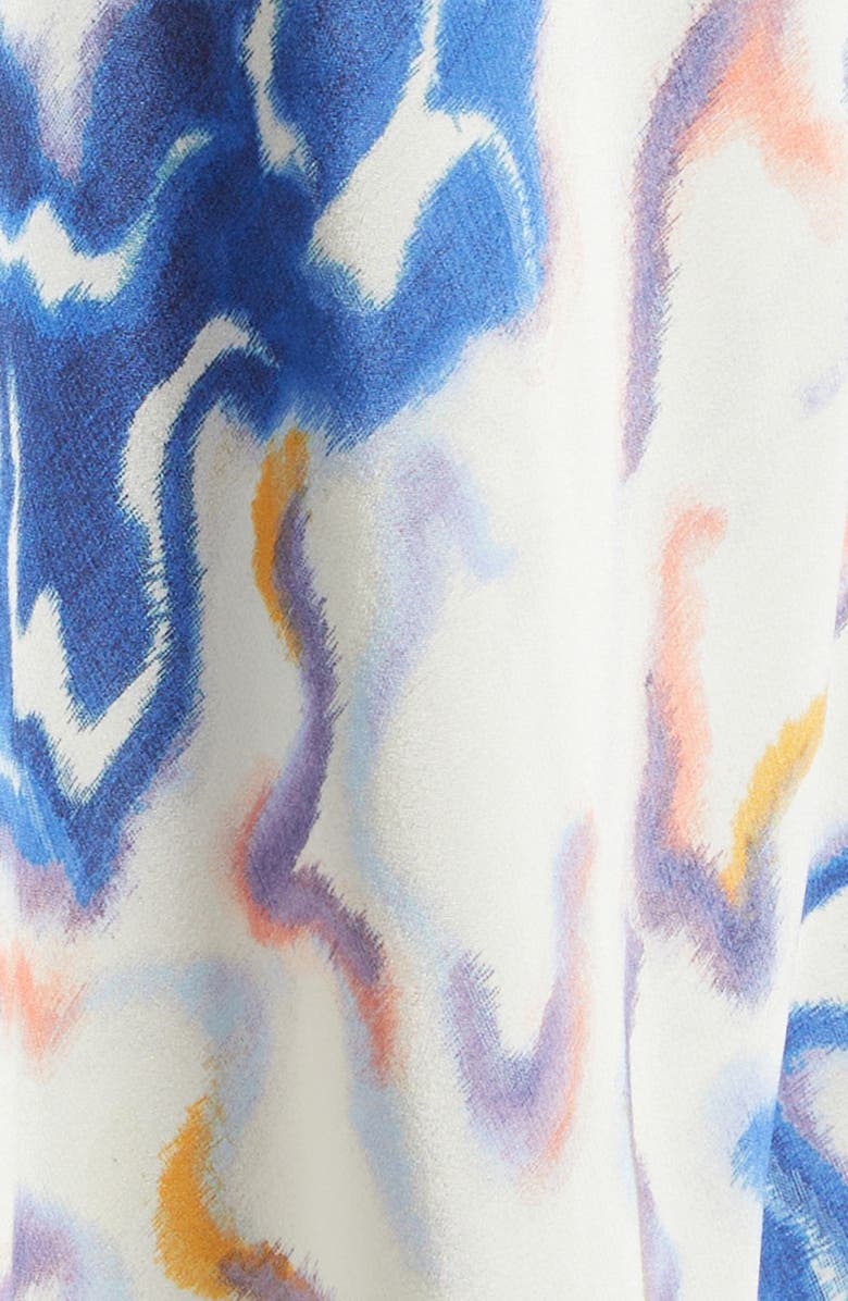 Ulla Johnson Thais Ikat Wave Print Silk Crêpe de Chine Slipdress, Alternate, color, Prism