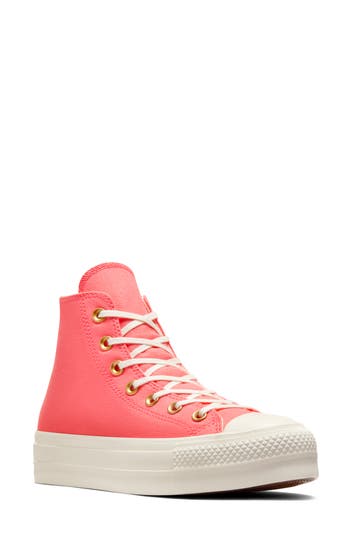 Shop Converse Chuck Taylor® All Star® Lift Platform High Top Sneaker In Watermelon Slushy/egret