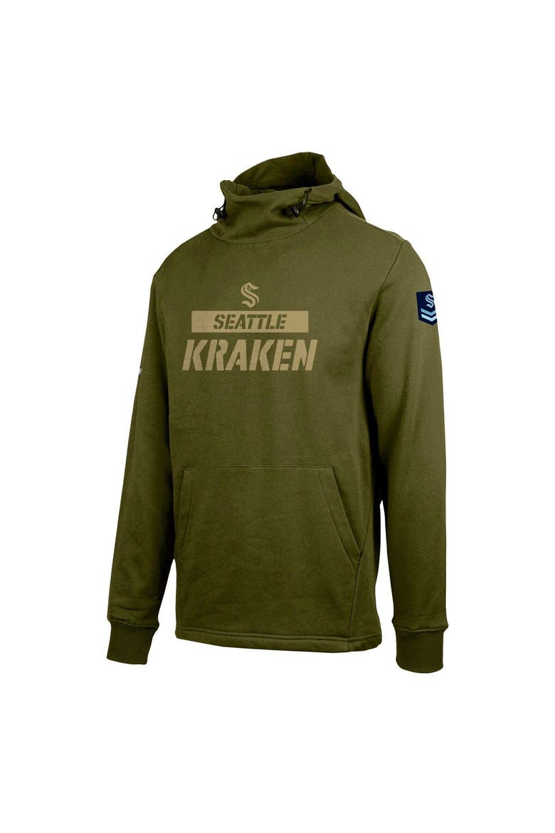 Men's Levelwear Green Seattle Kraken Delta Shift Pullover Hoodie, Alternate, color, Green