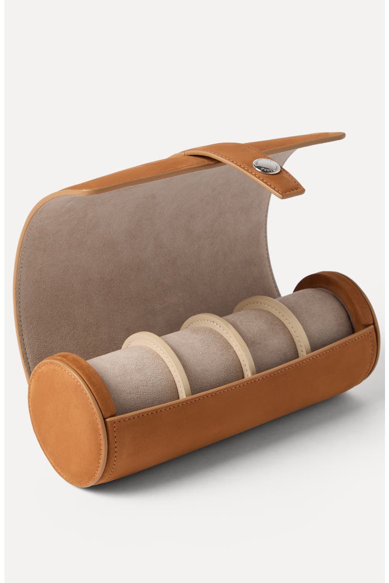 Nubuck watch box, Alternate, color, Cognac