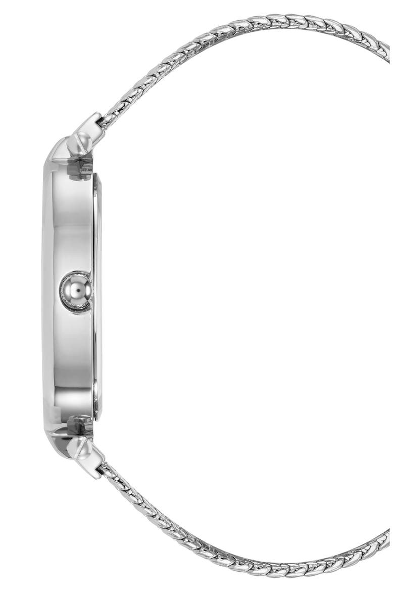 Crystal Mesh Strap Bracelet Watch, 28mm x 40.5mm, Alternate, color, SILVER