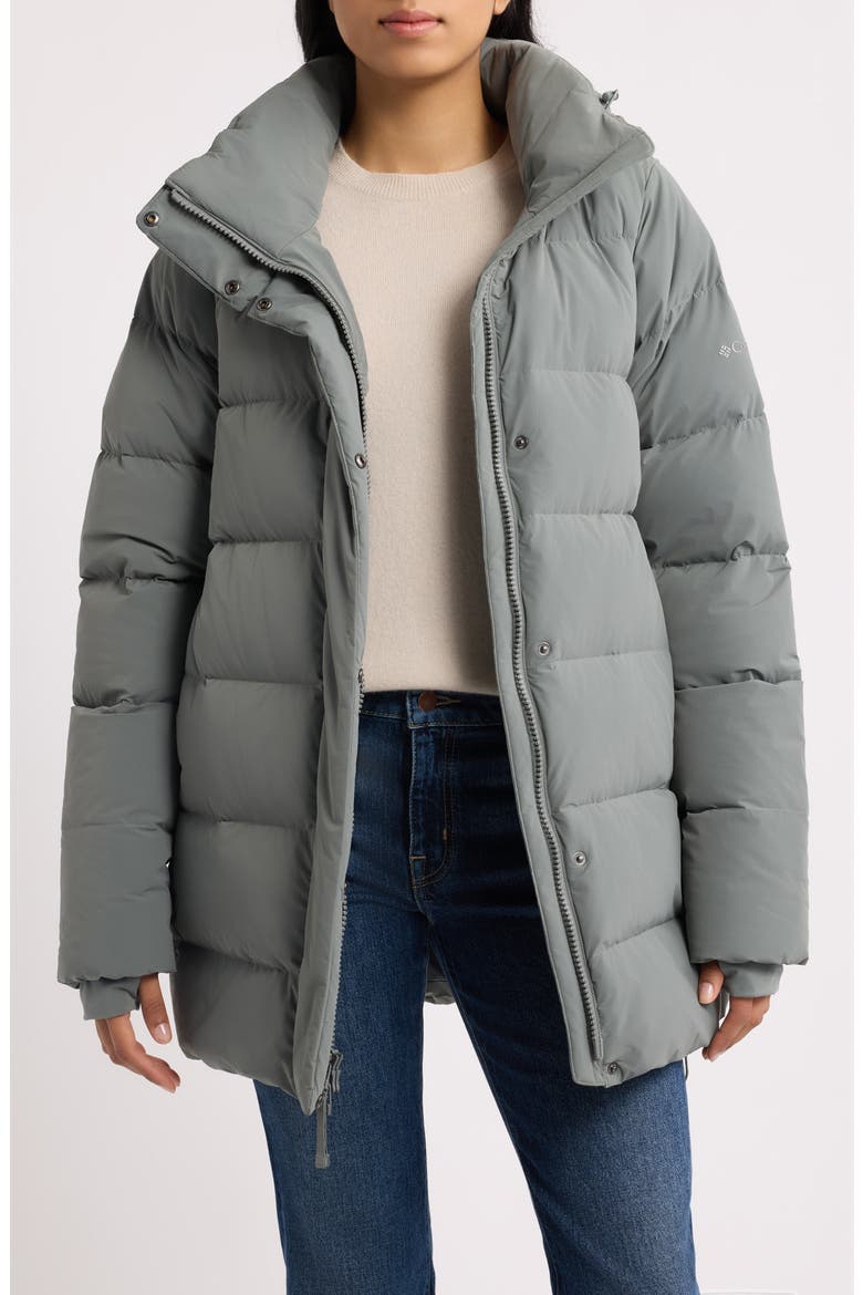 Amaze Puff 650 Fill Power Down Hooded Jacket, Main, color, SEDONA SAGE