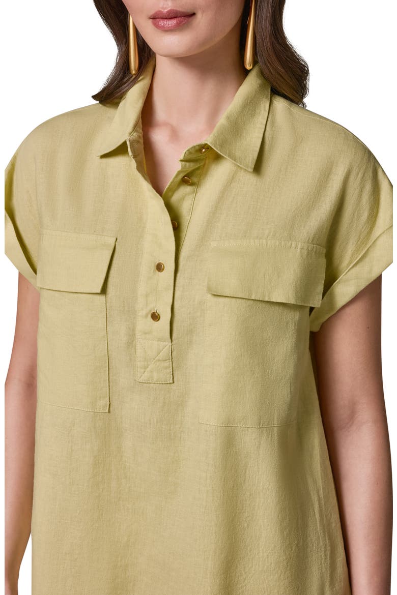 Dolman Sleeve Linen Blend Shirt, Alternate, color, CITRUS