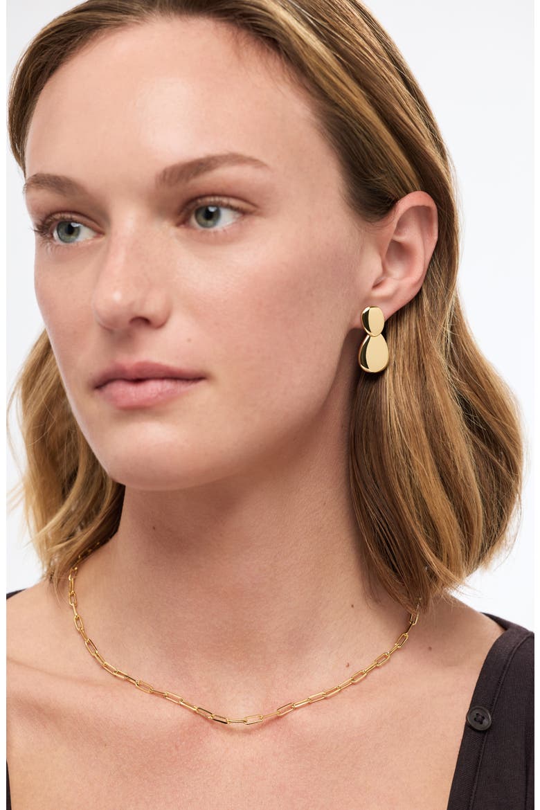 Drop Earrings - Pebble Earrings, Alternate, color, Gold