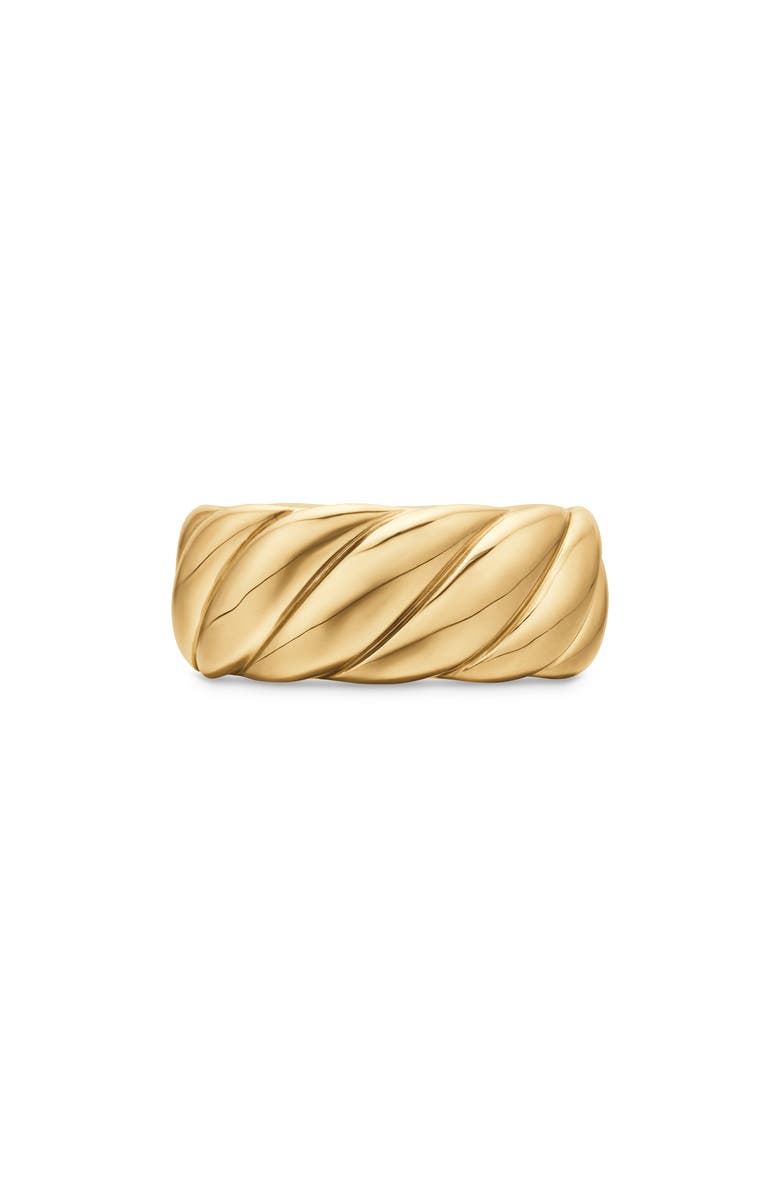 David Yurman Sculpted Cable Band Ring in 18K Yellow Gold, Main, color, 18K Yellow Gold