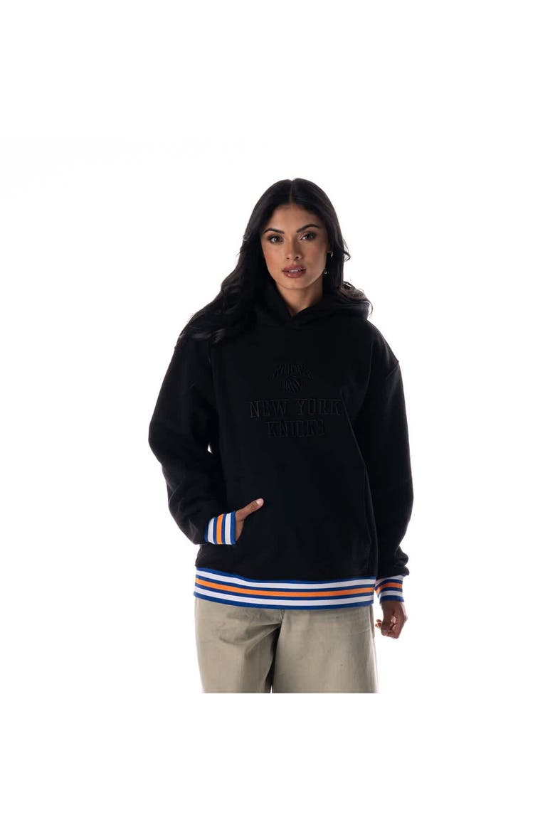 Unisex The Wild Collective Black New York Knicks Custom Rib Tonal Premium Hoodie, Alternate, color, Black