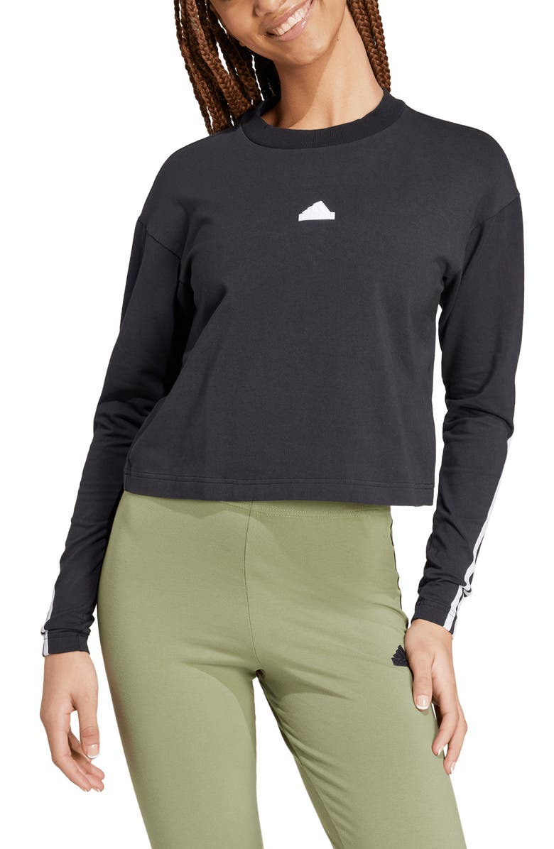 adidas Future Icons 3-Stripes Long Sleeve T-Shirt, Main, color,