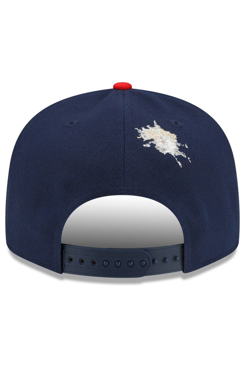 New Era x Staple Men's New Era Navy/Red New England Patriots NFL x Staple Collection 9FIFTY Snapback Adjustable Hat, Alternate, color, Navy