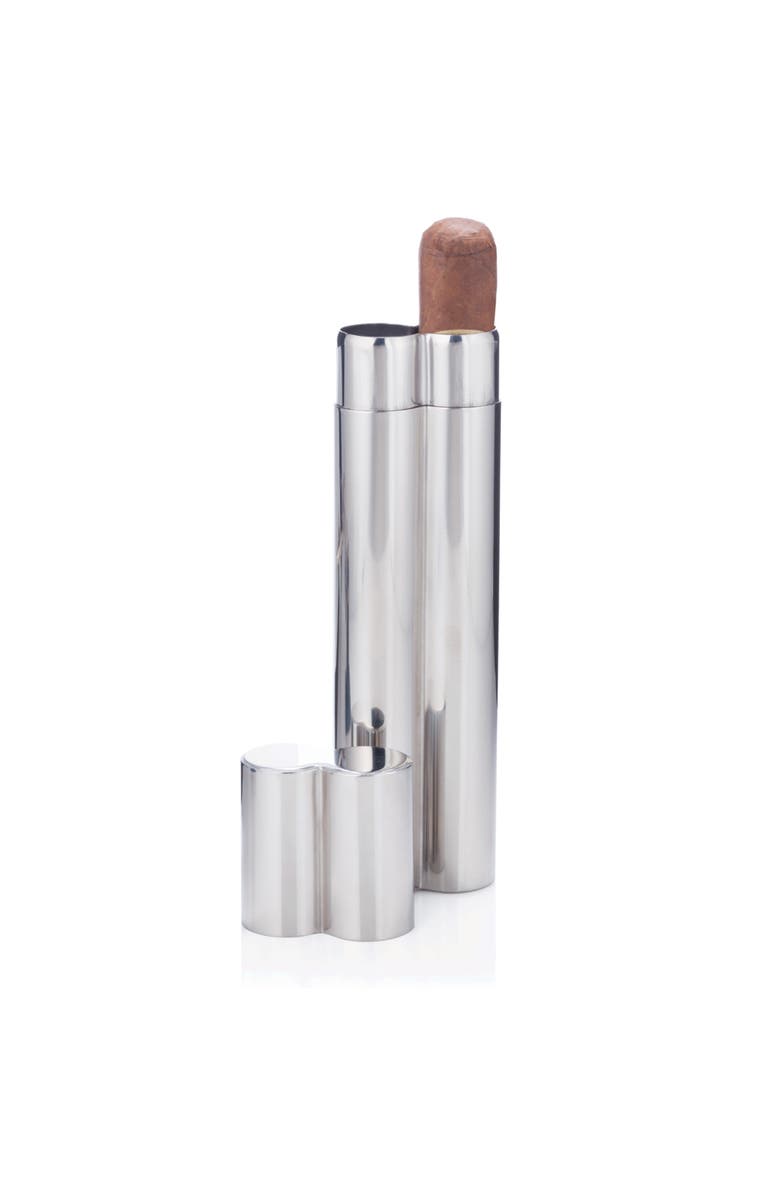 Viski Cigar Holder in Stainless Steel, Main, color, Silver