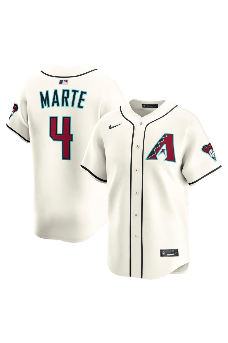 Men's Nike Ketel Marte Cream Arizona Diamondbacks Home Limited Player Jersey, Main, color, Cream