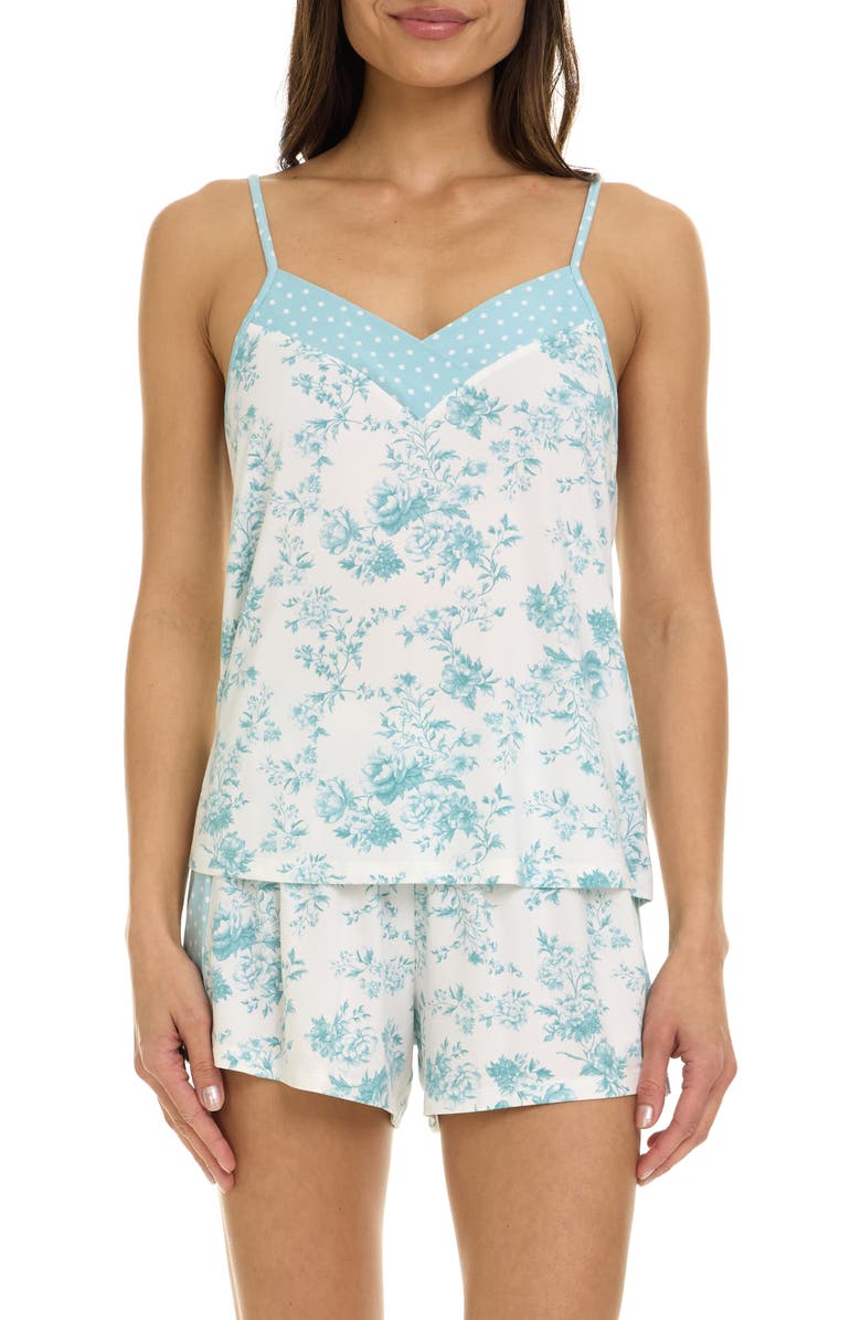 Flora By Flora Nikrooz Amari Camisole, Shorts & Pants 3-Piece Pajamas, Main, color, Seafoam