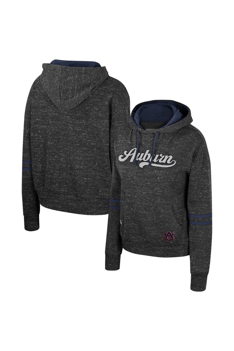 Women's Colosseum  Charcoal Auburn Tigers Catherine Speckle Pullover Hoodie, Main, color, Charcoal