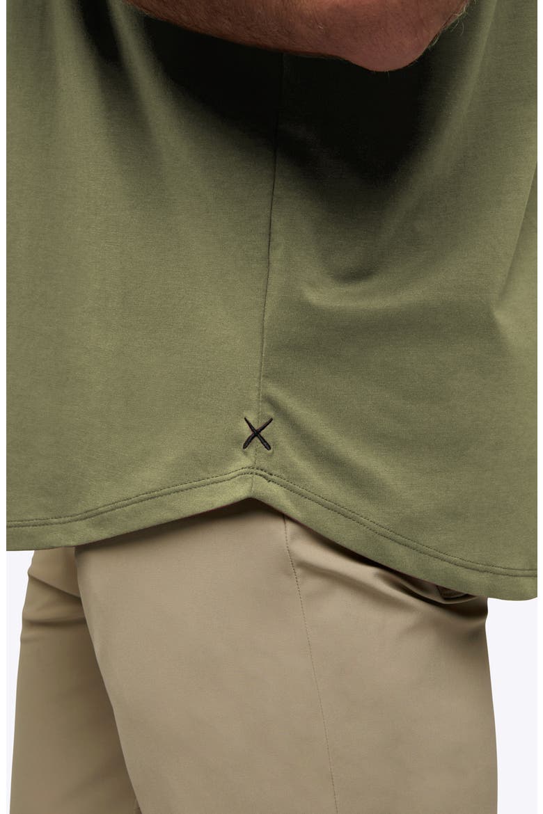 AO Curved Hem Short Sleeve Henley, Alternate, color, CAPERS