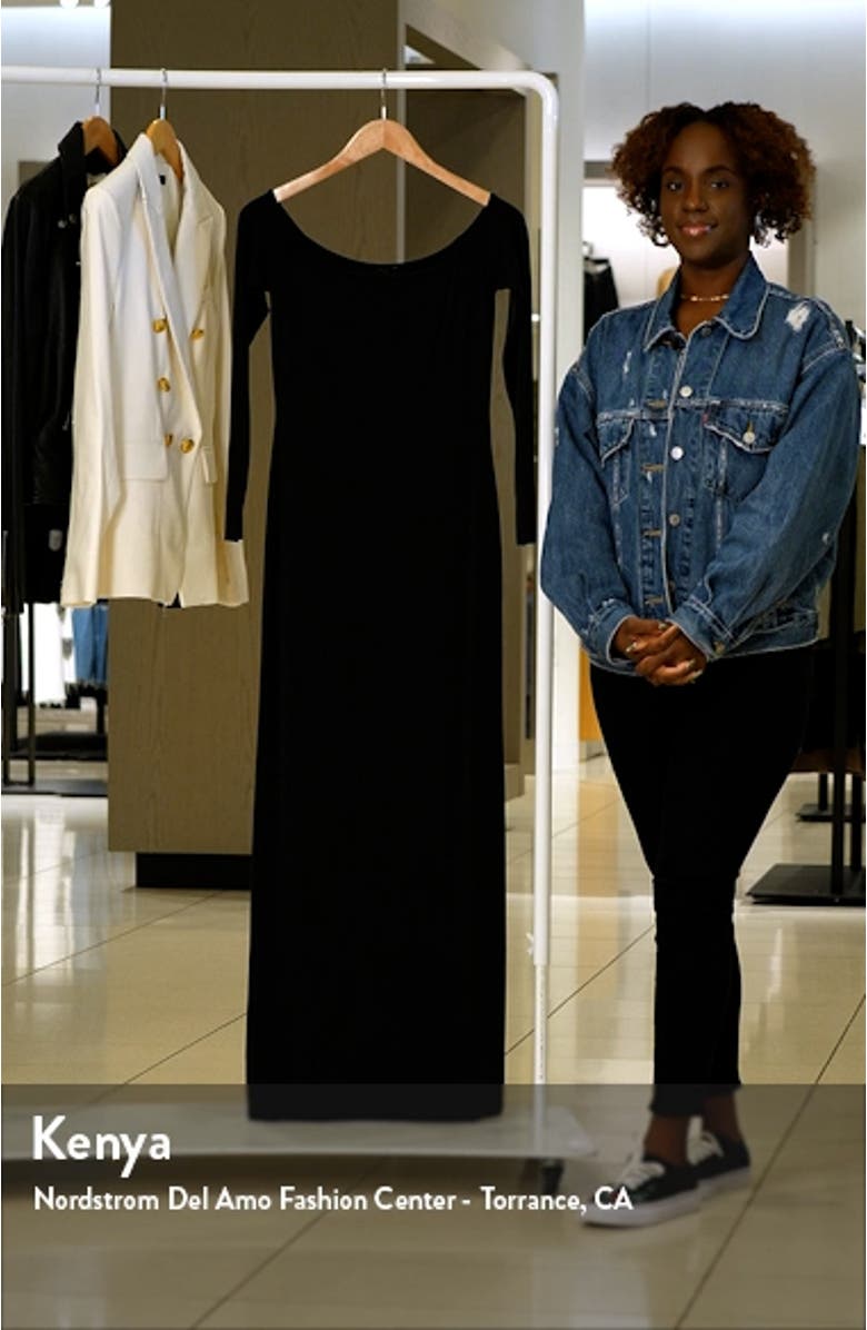 Smooth Lounge Off the Shoulder Long Sleeve Dress, sales video thumbnail