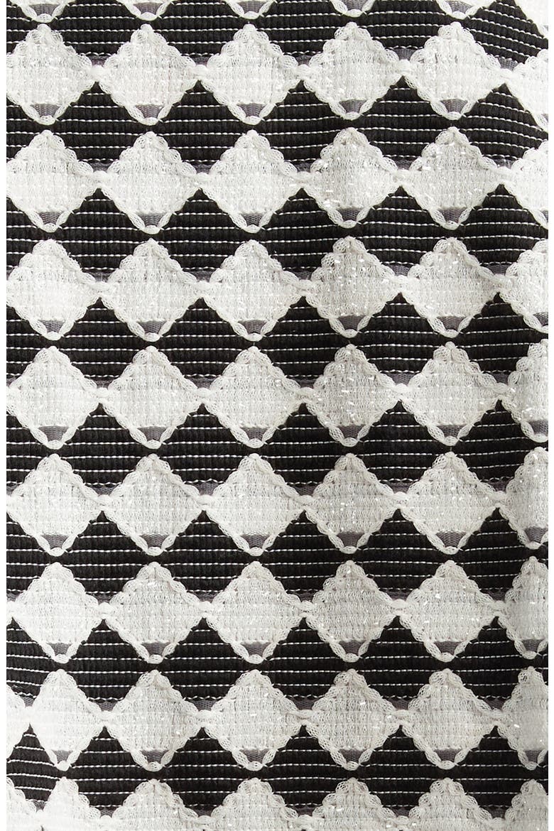 Check Crop Jacket, Alternate, color, BLACK/ WHITE