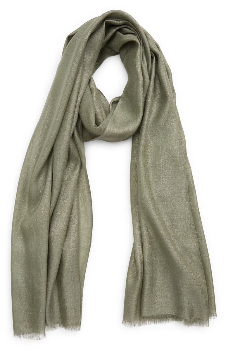 Brunello Cucinelli Sparkling Cashmere & Silk Scarf, Alternate, color, C6896 Bamboo