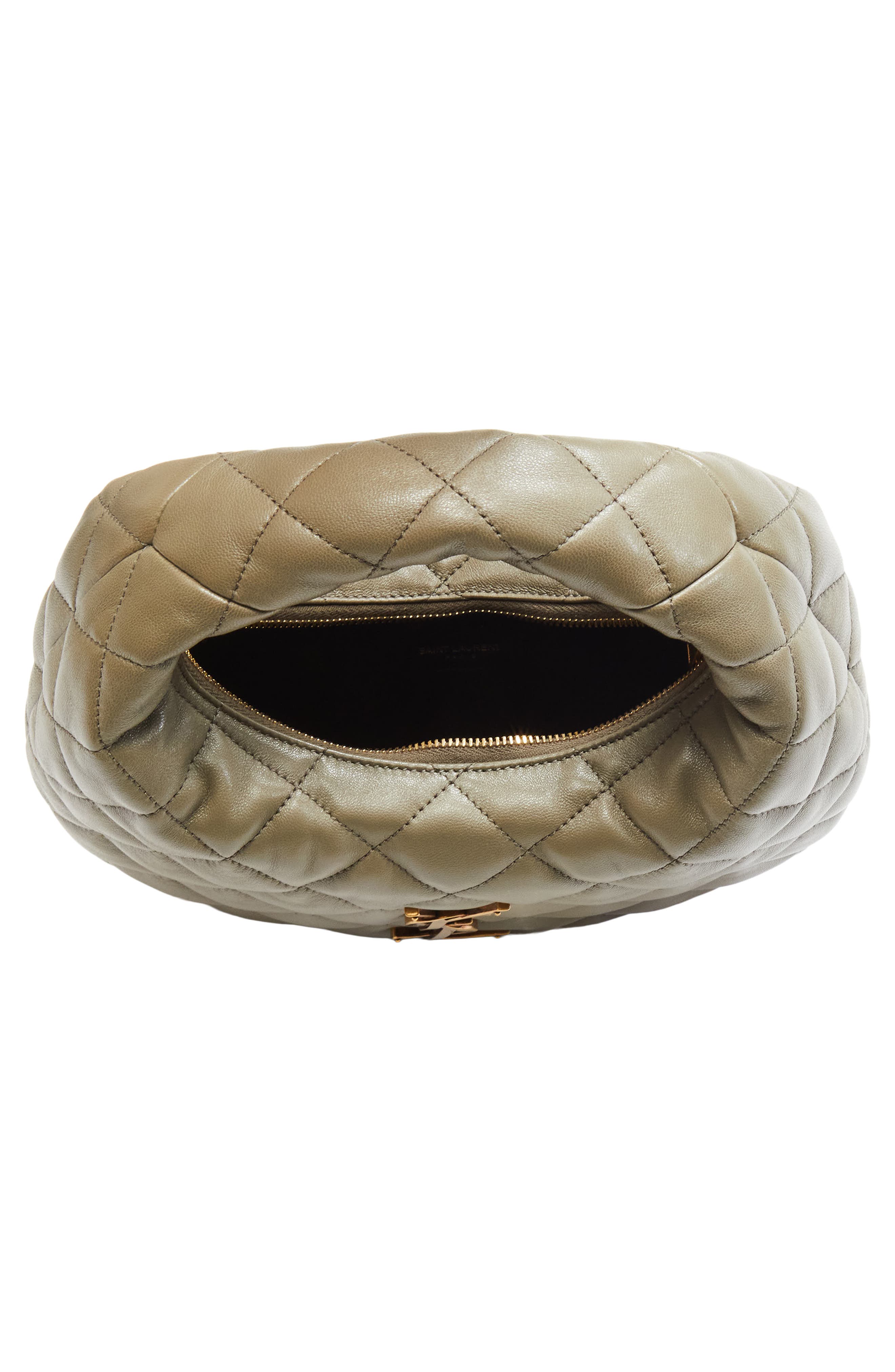Baby Icare Quilted Leather Hobo Bag, Alternate, color, STRONG MOSS
