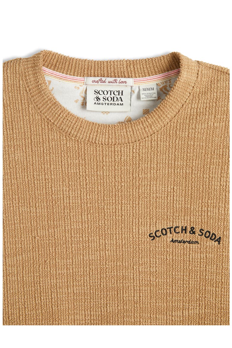 Textured Slub Knit T-Shirt, Alternate, color, TANNIN