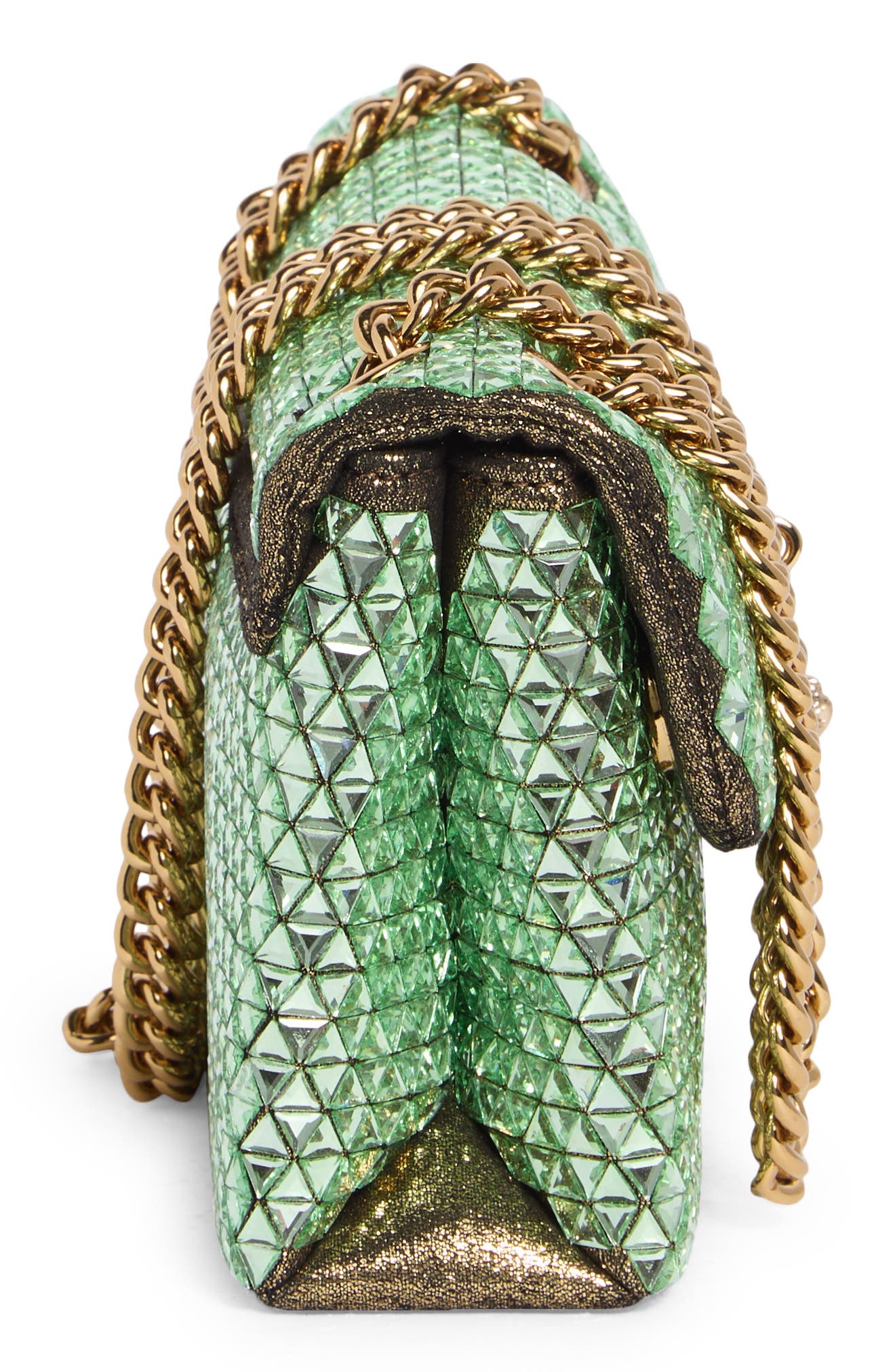 Kurt Geiger London Brixton Mini Crystal Crossbody Bag, Alternate, color, Green