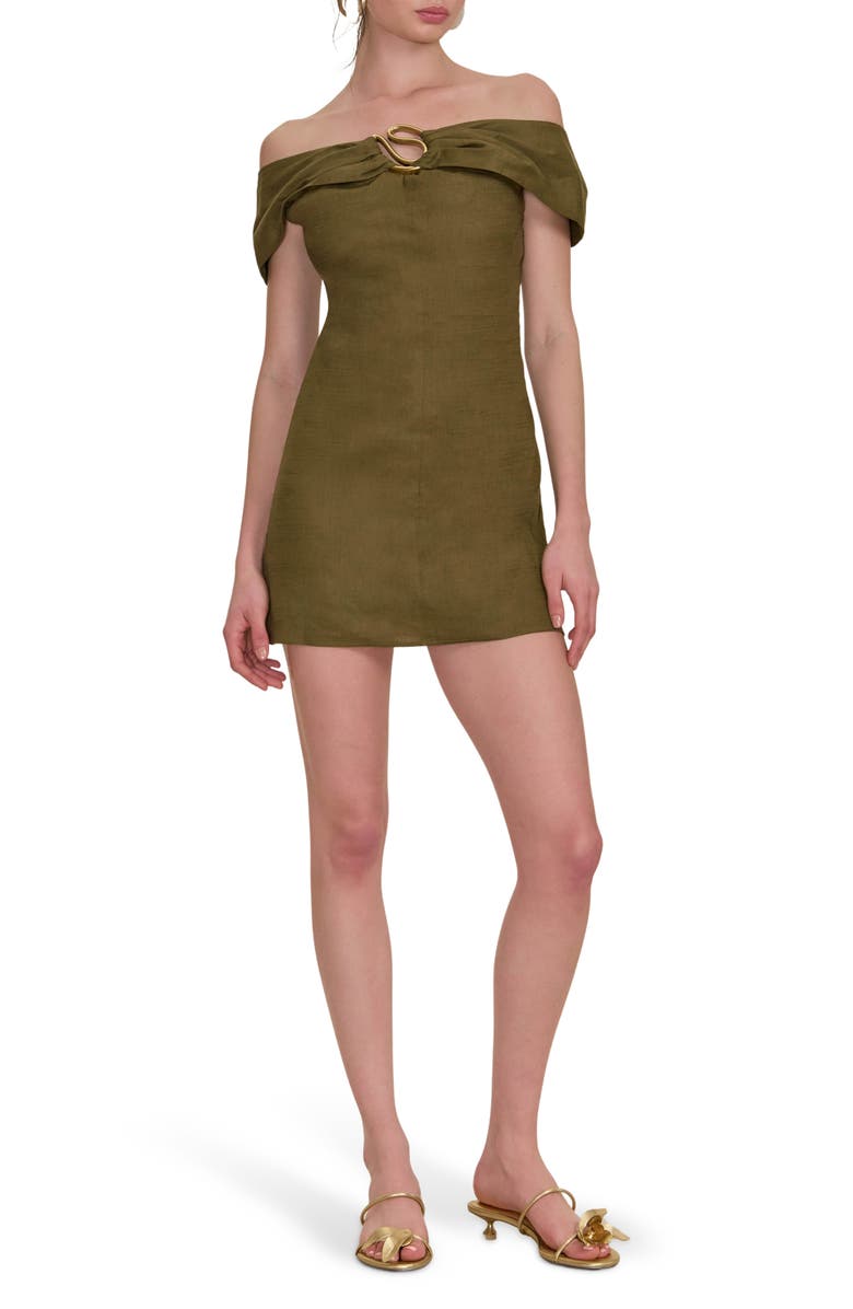 Cult Gaia Sawyer Off the Shoulder Minidress, Main, color,