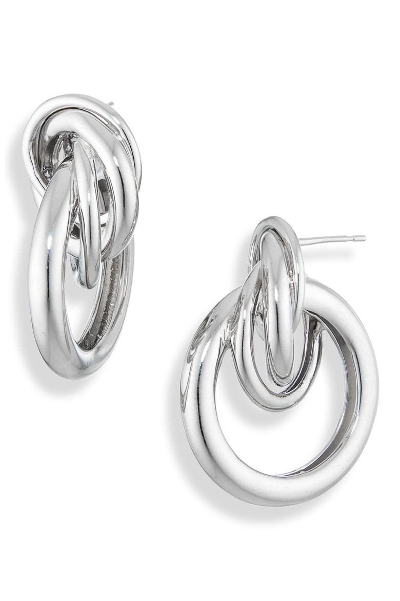 Cara XL Earrings, Main, color, PALLADIUM