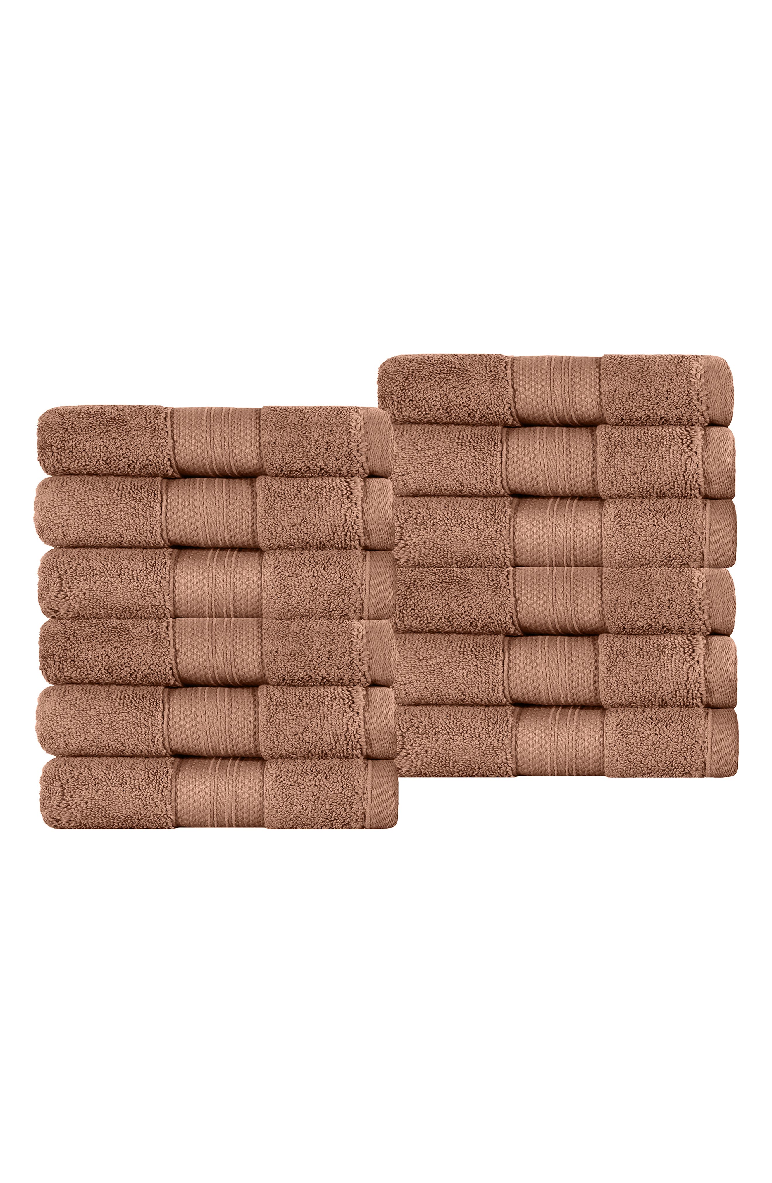 Superior Aria 12-Piece Turkish Cotton Washcloths