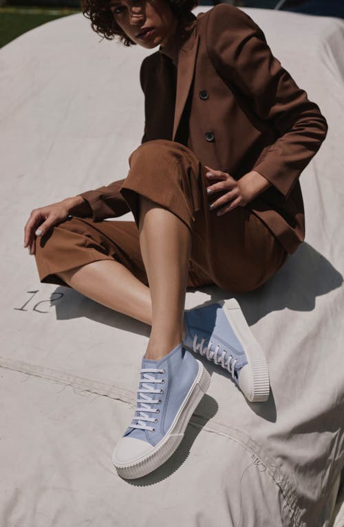 Andrea Gomez Olivia High Top Sneakers In Light Blue