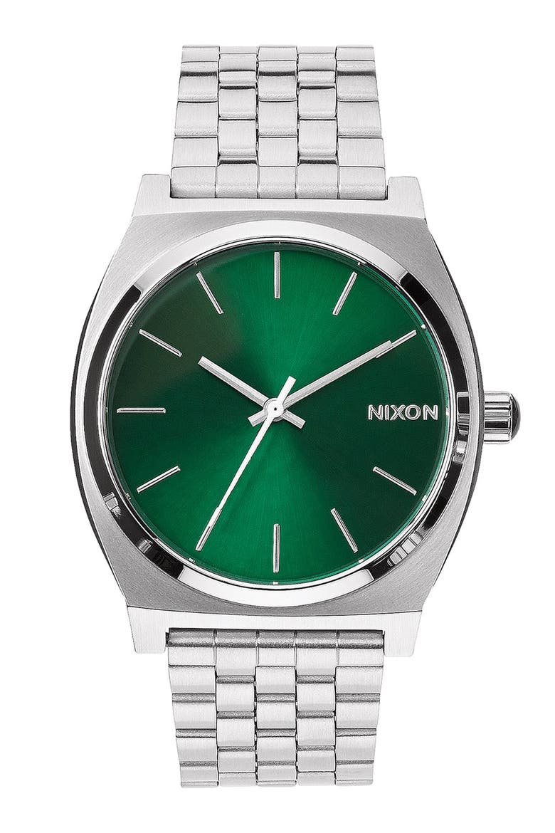 'The Time Teller' Bracelet Watch, 37mm, Main, color, GREEN SUNRAY