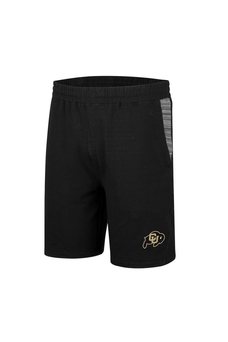 Men's Colosseum Black Colorado Buffaloes Wild Party Tri-Blend Shorts, Alternate, color, Black