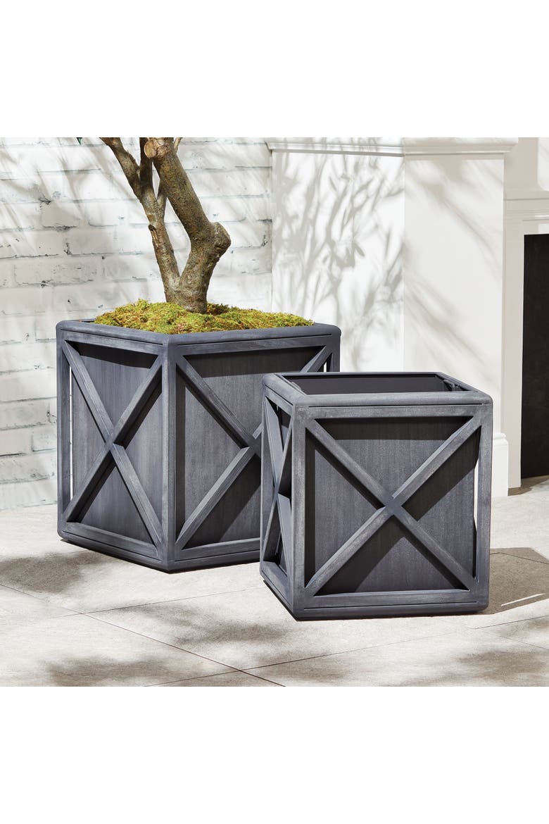 Terrazza Outdoor Planter Large, Alternate, color, Gray