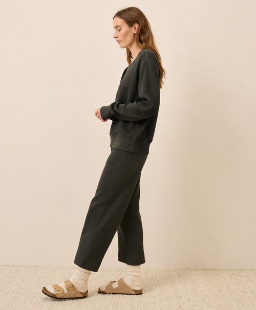 Pact Thermal Waffle Wide Leg Pant In Green