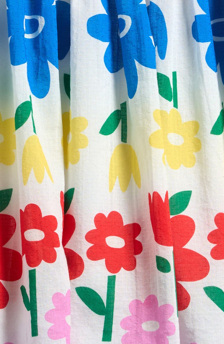 Mini Boden Kids' Madeline Floral Cotton Dress, Alternate, color, Multi Rainbow Flower