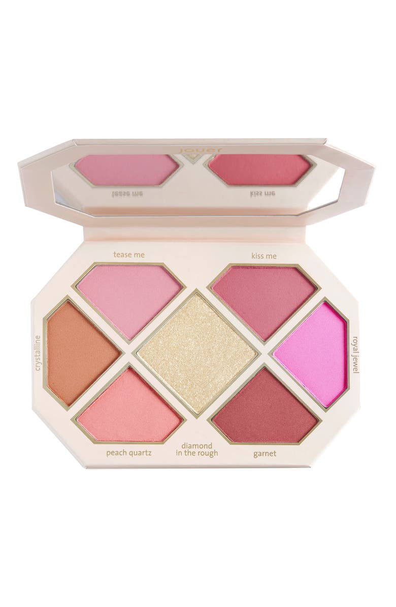 Jouer Rose Cut Gems Blush & Cheek Topper Palette, Main, color,