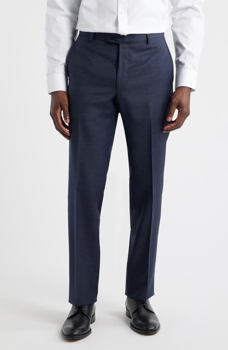 Heritage Gold Essentials Blue Mélange Wool Suit, Alternate, color, Blue