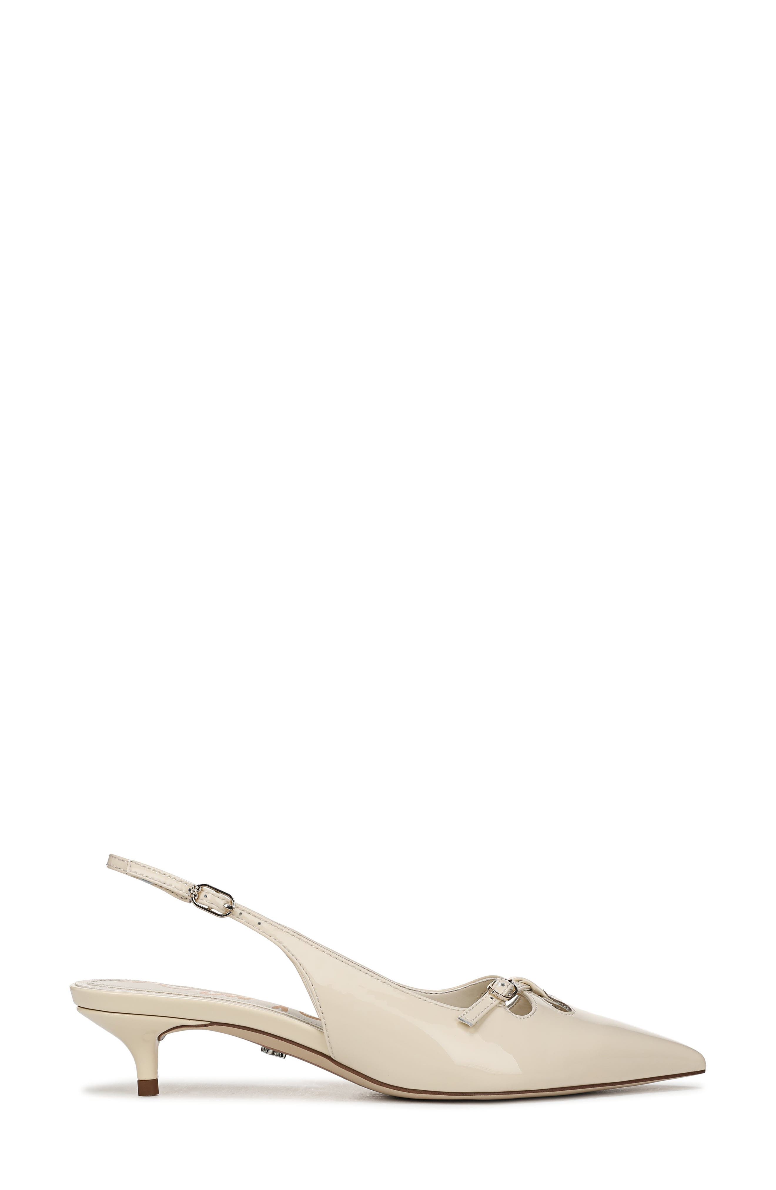 Sam Edelman Fauna Kitten Heel Slingback Pump, Alternate, color, Modern Ivory