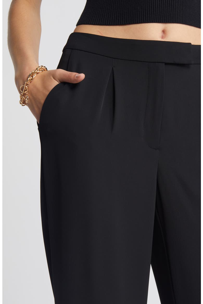 Pleated Wide Leg Pants, Alternate, color, BLACK