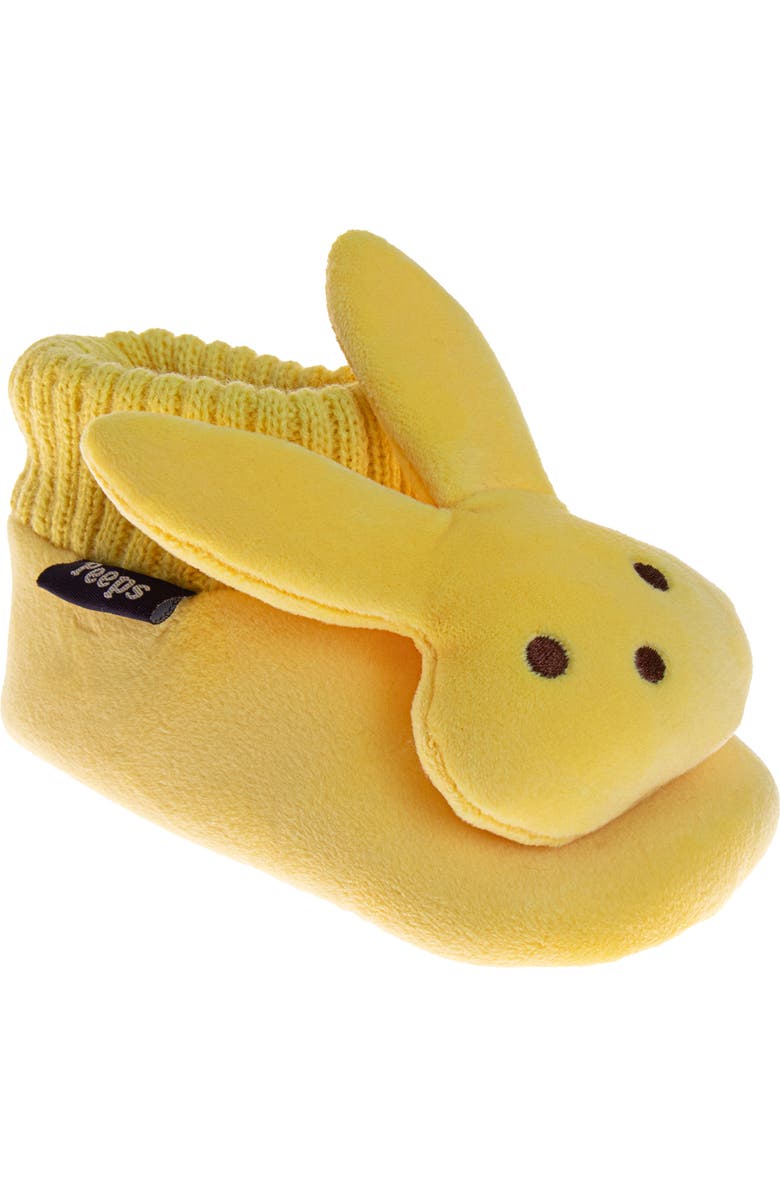 Peeps Sock Slippers for Toddler Gils' Plush Warm Fuzzy Comfort Dual Size, Main, color, Yellow