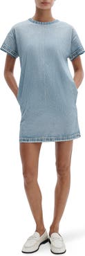 rag & bone rb Miramar Kelly Cotton Faux Denim T-Shirt Dress