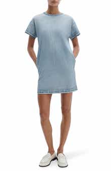 rb Miramar Kelly Cotton Faux Denim T-Shirt Dress
